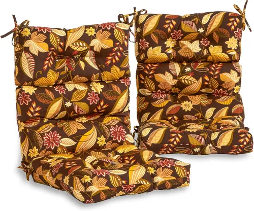 Miniatura 13 de South Pine Porch Cojín para silla de respaldo alto al aire libre (juego de 2), Aloha Black Floral