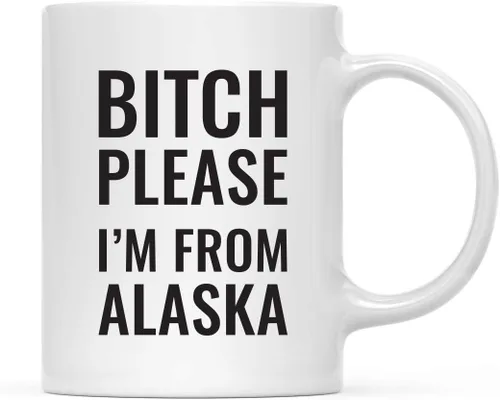 Miniatura 96 de Andaz Press Taza de café de 11 onzas, regalo de broma, Bitch Please I'm from Alabama, paquete de 1, incluye caja de regalo, divertidas ideas