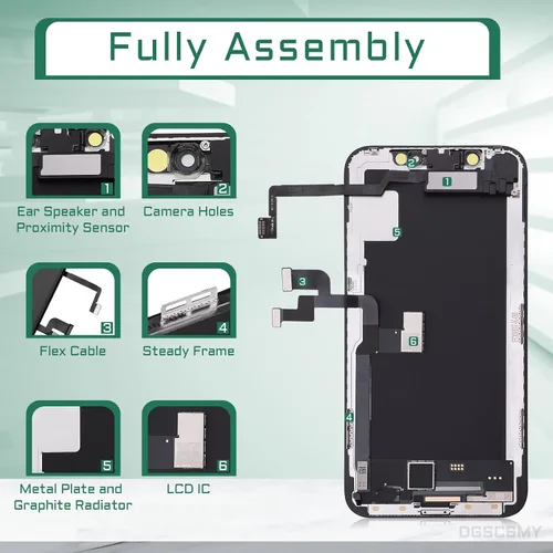 Miniatura 2 de [OLED] para iPhone X Reemplazo de pantalla con altavoz frontal Sensor de proximidad 5.8 pulgadas OLED para iPhone 10 3D pantalla táctil