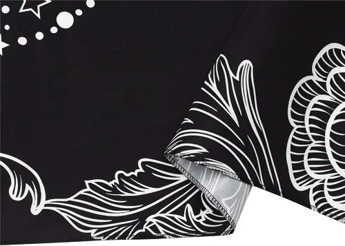 Miniatura 5 de DYRLHZ Tapiz blanco y negro con alas de gato en luna, espeluznante hippie espeluznante monstruo espeluznante tapiz para colgar en la pared