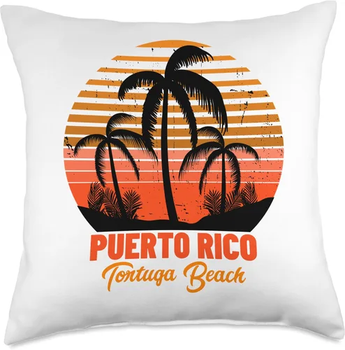 Miniatura 4 de Tortuga Beach Puerto Rico Throw Pillow