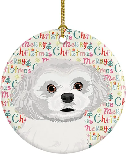 Miniatura 166 de Caroline's Treasures Bulldog Francés Azul de Navidad Adorno de Cerámica Decoraciones Colgantes para Árbol de Navidad para Hogar Navidad, Festividad