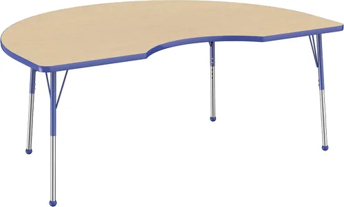 Miniatura 54 de FDP Clover Mesa de Actividades Escolar y de Oficina (48 x 48 pulgadas), patas estándar con deslizadores giratorios para entornos de asientos