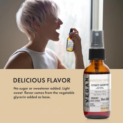 Miniatura 6 de Tri Magnesium Complex – Magnesio Biglicinato, Citrato y Taurato Líquido Spray 300 mg con Vitamina C cruda para descompresión corporal – Sabor a