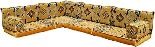 Miniatura 42 de arabicsofa Juego de sofás árabes tradicionales en forma de L - Sofás seccionales marroquíes - Asientos Majlis orientales para sala de estar