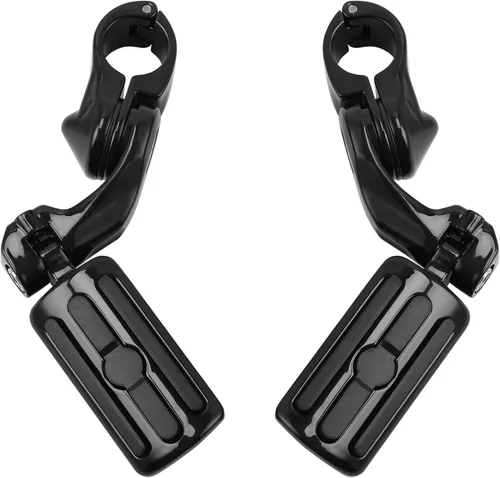 TCMT Estribo corto de montaje en ángulo para carretera de 1 1/4 pulgadas para Harley Touring Road King Street Glide Road Glide Electra Glide Softail