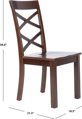 Miniatura 10 de Safavieh Home Collection Ainslee - Silla de comedor marrón de 18 pulgadas (juego de 2)