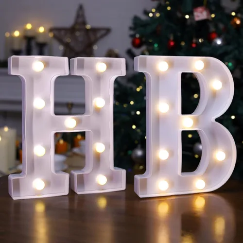 Letras iluminadas para decoración de feliz cumpleaños, números LED alimentados por batería, letrero de número de marquesina para fiesta de