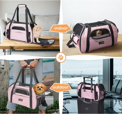 Miniatura 7 de JESPET Transportín de Lados Suaves para Mascotas para Perros Pequeños, Gatos, Cachorros, Transportadores de Gatos y Perros Aprobados por Aerolíneas