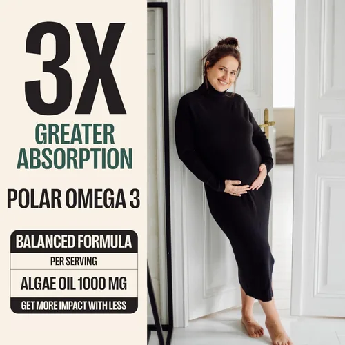 Miniatura 2 de Orlo DHA PRENATAL - Suplemento prenatal DHA Omega 3 - Omega3 de triple fuerza - DHA vegano y aceite omega-3 de algas EPA - Apoya el desarrollo