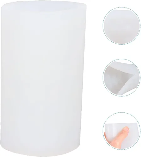 Miniatura 9 de Moldes para velas cilíndricas, moldes de resina epoxi para hacer velas, jabones, espécimen de flores, suministros para manualidades