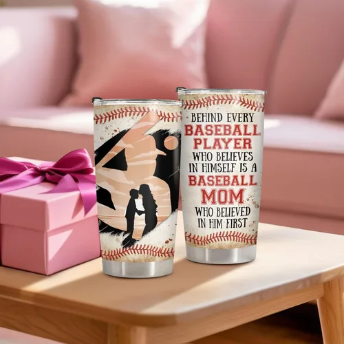 Miniatura 8 de 34HD Regalos del Día de la Madre para Mamá, Vaso Térmico de Mamá Beisbolista con Tapa, Taza de Café de Béisbol de 20oz con Aislamiento al Vacío Mamá