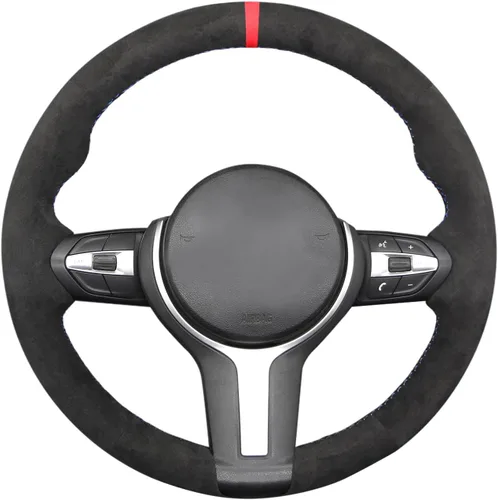 Miniatura 51 de MEWANT - Funda para volante de automóvil cosida a mano de Athsuede para BMW F87 M2 F80 M3 F82 M4 M5 F12 F13 M6 F85 X2 X5 M F86 X6 M F33 F30 M