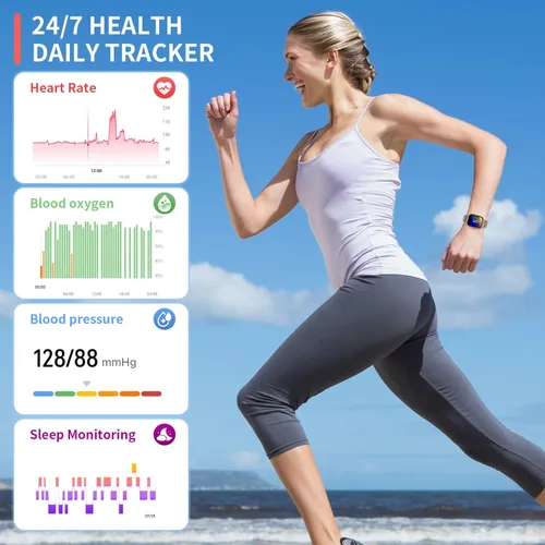 Miniatura 3 de Reloj inteligente para mujer, pantalla AMOLED de 1.85 pulgadas, monitor de actividad impermeable IP68, 118 modos deportivos, monitor de frecuencia