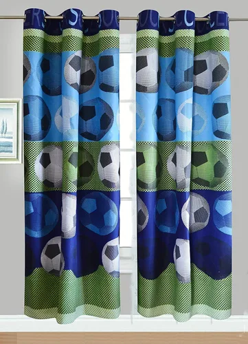 Miniatura 4 de Linen Plus Juego de cortinas de 2 paneles con ojales para adolescentes, niños y niñas (dinosaurio azul)
