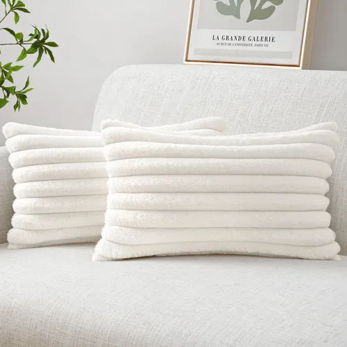 Miniatura 21 de MIULEE Juego de 2 fundas de almohada decorativas de piel sintética de 16 x 16 pulgadas, decoración moderna de primavera para el hogar, almohadas