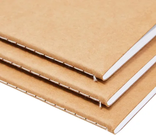 Miniatura 6 de Paper Junkie Cuadernos para la escuela, 4.3 x 8.2 pulgadas, marrón kraft, paquete de 48 cuadernos rayados, diarios de papel kraft para tomar notas