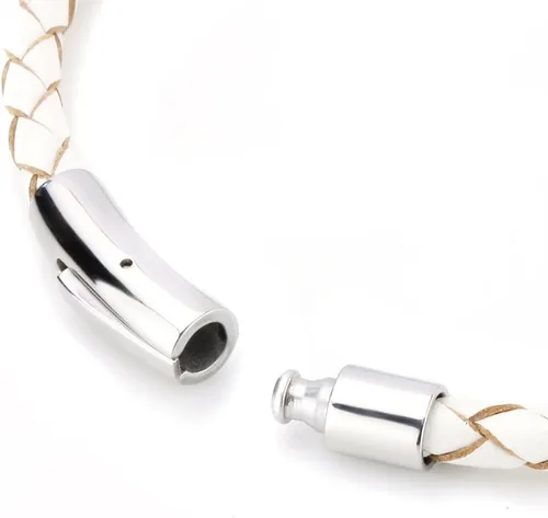 Miniatura 3 de BEADNOVA Extremos de cordón para hacer joyas, tapas de cuero para collar y pulsera (2 unidades / paquete, cable redondo de 0.118 in)
