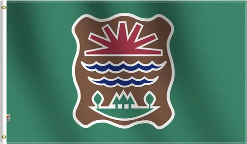 Bandera de pueblo nativo americano Triba Abenaki de 3 x 5 pies, grande, tela de seda suave 100D para interiores y exteriores, 36 x 60 pulgadas,