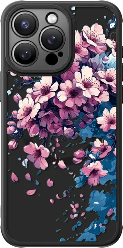 Miniatura 112 de FUNMIKO Funda para iPhone 16 Plus, carga inalámbrica y protección de grado militar, diseño floral moderno para mujeres y niñas, funda antideslizante