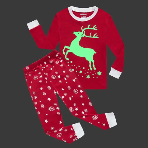 Miniatura 2 de Dolphin&Fish Pijamas de algodón para niñas pequeñas, 2 piezas, ropa de dormir para niños, conjuntos de manga larga