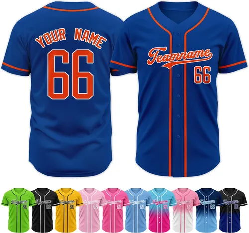 Miniatura 17 de Custom Baseball Jersey Stitched Personalized Name Number Baseball Shirts Sports Uniform for Men Women Boy