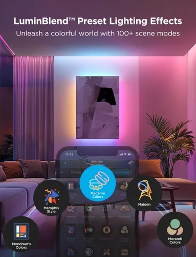 Miniatura 3 de Govee RGBWWIC - Tira de luz 2 Pro con materia, tira de luces LED inteligentes de 6.56 pies compatible con Alexa y Google Assistant, luces LED que
