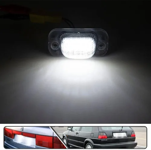 Miniatura 2 de Jetta Golf MK2 - 2 luces LED para matrícula de VW MK2 Golf Jetta II 1983-1992 alimentado por SMD Xenon LED blanco sin errores