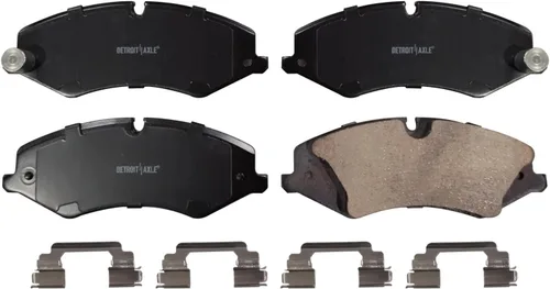 Miniatura 8 de Detroit Axle - Kit de freno delantero para Land Rover Range Rover Sport LR4, rotores de freno de disco ranurados perforados Pastillas de freno