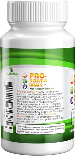 Miniatura 2 de PRO-Nerve & Brain Suplemento de hierbas totalmente natural para memoria, sistema nervioso, estómago, colon, tracto digestivo, extracto de hongo