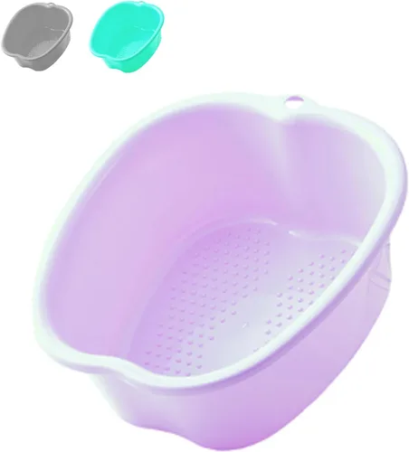 Miniatura 9 de AXLOFO® Cuenca de baño para remojar pies, bañera grande de plástico para remojar pies, cubo de baño para masajes de pies, ideal para quitar la piel