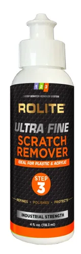 Miniatura 5 de Rolite Removedor de arañazos ultra fino (8 fl. oz.) para superficies de plástico y acrílico, incluyendo Strataglass marino y Eisenglass, faros
