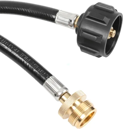 Miniatura 2 de ATKKE Manguera adaptadora de tanque de propano de 1 libra a 20 libras, 6 pies, 1 libra a 20 libras, reemplazo para Weber Q Grill, Coleman Grill