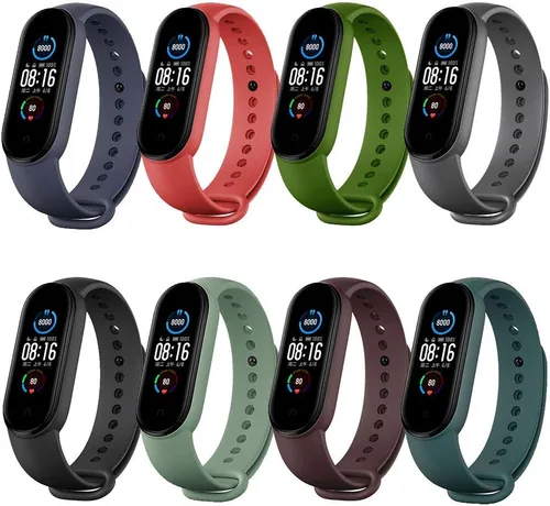 Miniatura 11 de Yuuol Bandas de repuesto compatibles con Xiaomi Mi Band 6/5, pulseras de silicona suave, correa deportiva ajustable para mujeres y hombres