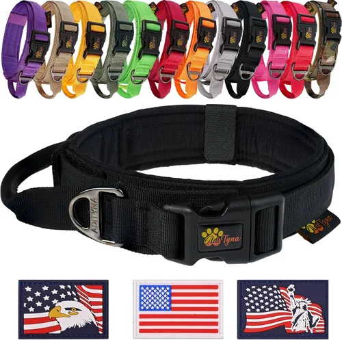 Miniatura 7 de Collar de perro táctico militar K9 – Ajustable con asa – Para entrenamiento y servicio, para pastor alemán