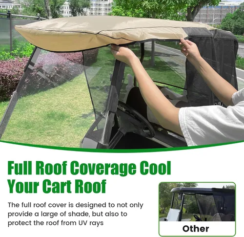 Miniatura 7 de 10L0L Cubierta de parasol para carrito de golf para 2 pasajeros Yamaha G29 Drive2 – Fundas de verano para carrito de golf, cortina de sombrilla