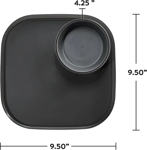 Miniatura 8 de Madesmart Dipware - Plato de comedor reutilizable, bandeja para servir aperitivos y aperitivos, sándwiches, humus, salsas, cuenco apilable y Salvia