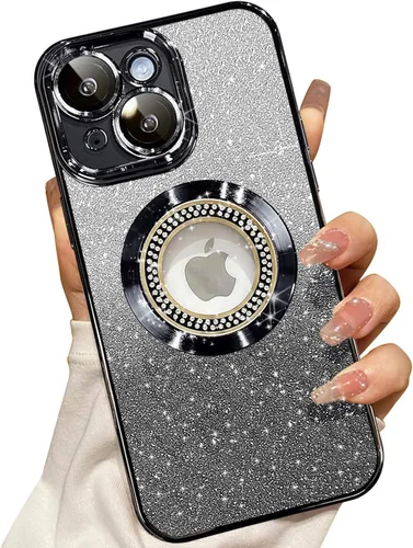 Miniatura 217 de Misscase Funda magnética con purpurina para iPhone 11 compatible con MagSafe, protección completa, delgada, a prueba de golpes, antiarañazos