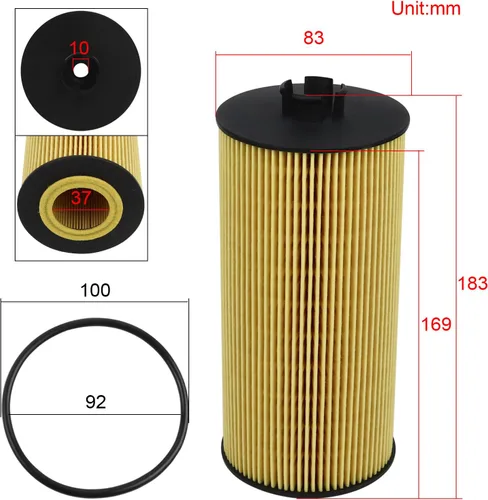 Miniatura 2 de FLYPIG Filtro de aceite de motor FL2016 6.0L 6.4L Powerstroke para Ford F350 F450 F550 F650 E350 Super Duty Motor Diesel reemplaza FL-2016