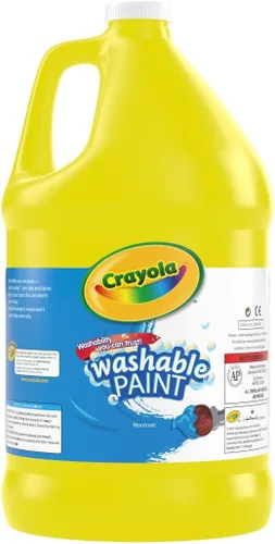 Miniatura 2 de Crayola Pintura lavable para niños, color amarillo (1 galón), suministros de arte y manualidades para niños, no tóxica, a granel