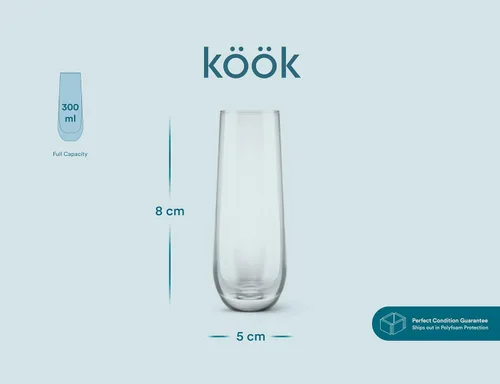 Miniatura 7 de KooK Copas de champán, copas de champán, copas de mimosa, copas de champán sin tallo, juego de 8, 9.4 onzas, rosa, Prosecco, para bodas y fiestas