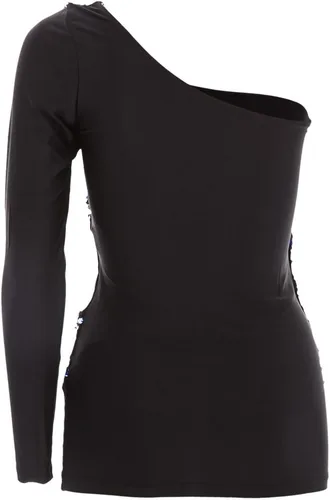 Miniatura 6 de Womens Asymmetrical Color-Change Sequin Dance Costume Top