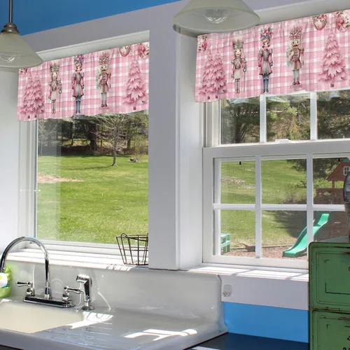 Miniatura 6 de Cenefa de ventana de Navidad para cocina, sala de estar, cortina de ventana temática de vaqueras para dormitorio, baño, cenefa de ventana Howdy