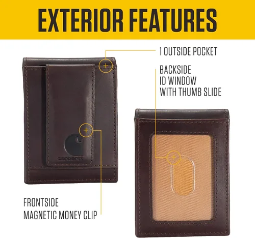 Miniatura 16 de Carhartt Carteras duraderas de cuero marrón aceitado, para hombre, disponibles en varios estilos