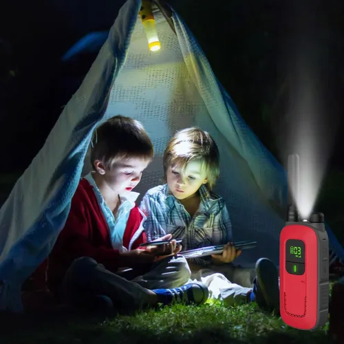 Miniatura 5 de Radioddity FS-T3 Walkie Talkies para adultos y niños de largo alcance, paquete de 4 unidades de radio bidireccional recargable Walky Talky FRS, 22
