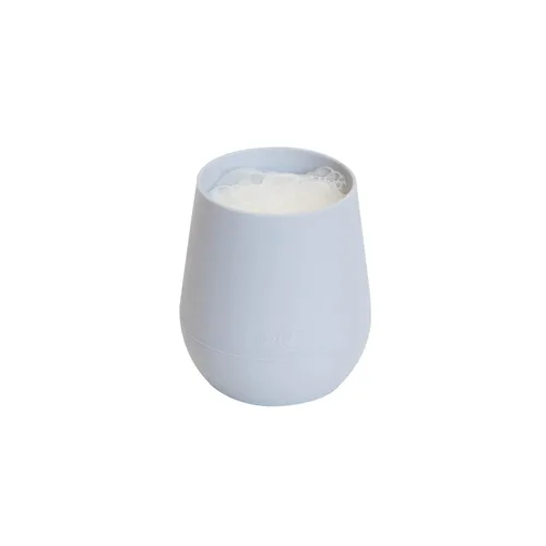 Miniatura 4 de ezpz Tiny Cup (Pewter) - Más de 4 meses - Taza de entrenamiento 100% silicona para bebés - Diseñada por un especialista en alimentación pediátrica