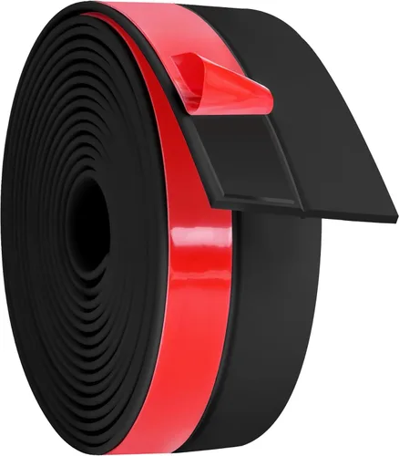 Miniatura 20 de ToLanbbt Burlete Sellador de Silicona para Puerta Tira Selladora 3 pulgadas x 20 pies Bloqueador de Corrientes de Aire para Puerta Cinta Negro