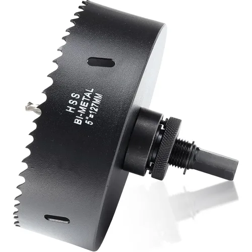 Miniatura 16 de Sierra de agujero de 4 1/8” (105mm) para madera y plástico, broca de corte de núcleo de sierra de agujero HSS bimetálica para paneles de yeso, Rojo