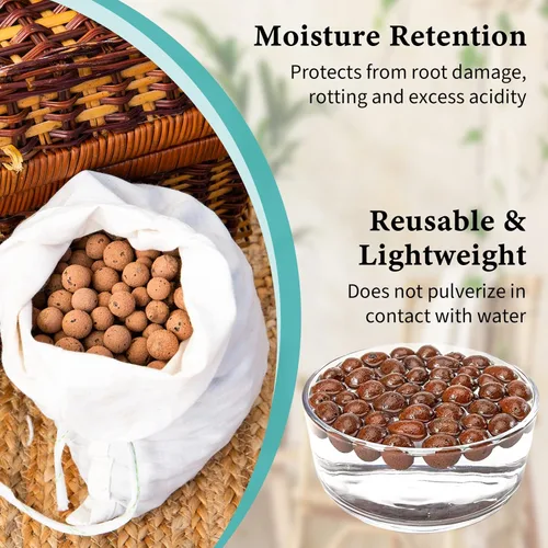 Miniatura 3 de Legigo Guijarros de arcilla Leca orgánica de 15 libras para plantas, 4mm-16mm bolas de leca 100% naturales para plantas de interior, guijarros