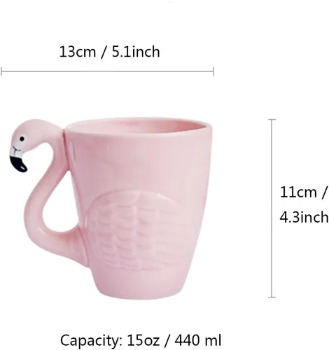 Miniatura 2 de JointVictory Taza de café de flamenco rosa de 15 onzas, taza de flamenco, regalo de Navidad y cumpleaños para mujeres, esposa, día de la madre